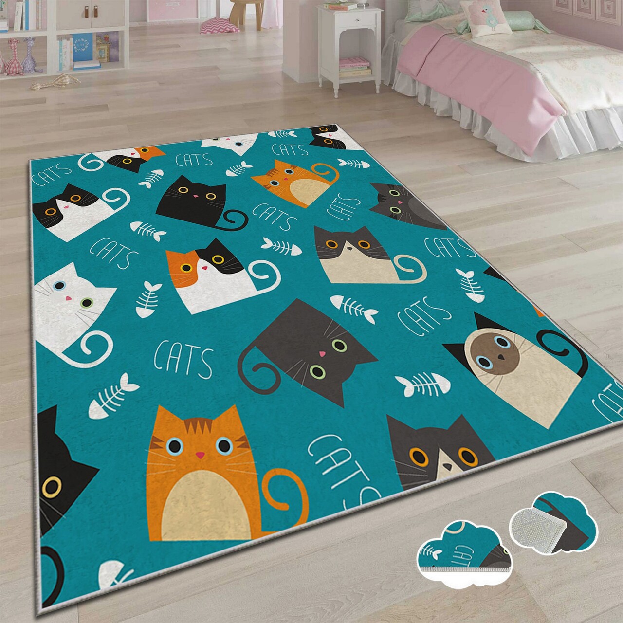 Covor pentru copii, Csbrghl-589, 160x230 cm, Multicolor - imagine 3